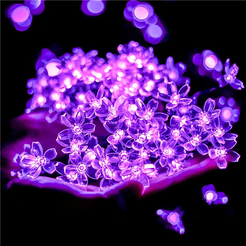 Solar Fairy String - Solar Fairy String Light Sakura Garlands