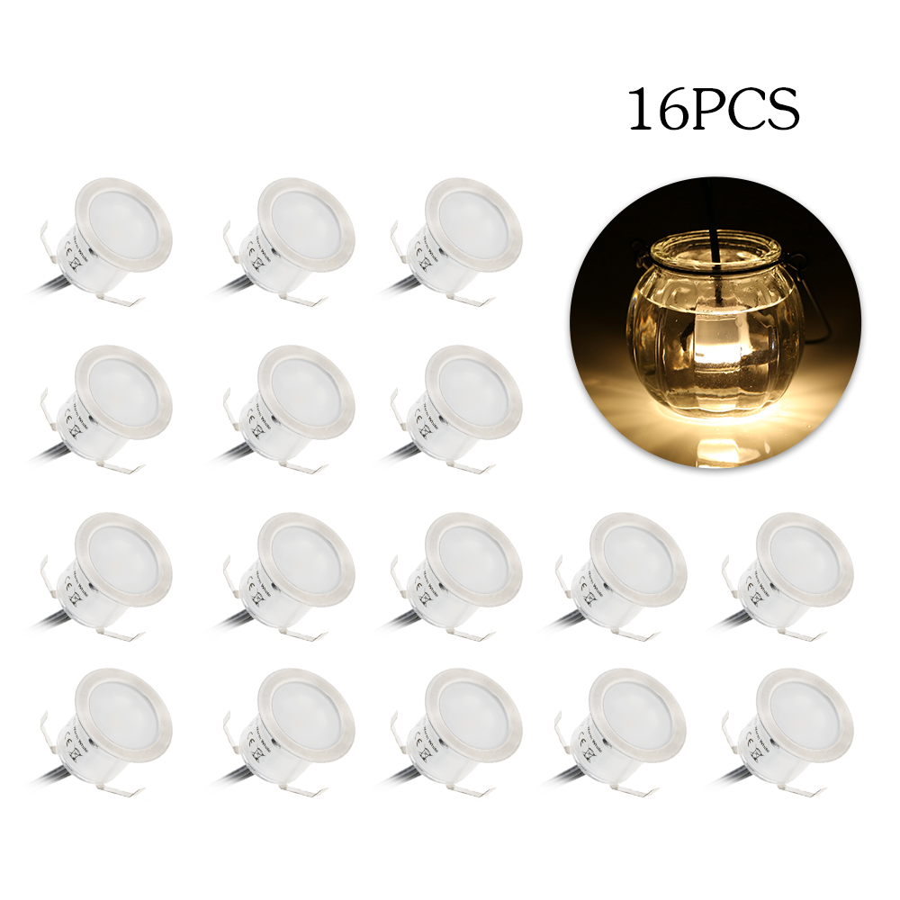 Outdoor Lighting Recessed - 16PCS 0.6W High Bright Recessed LED