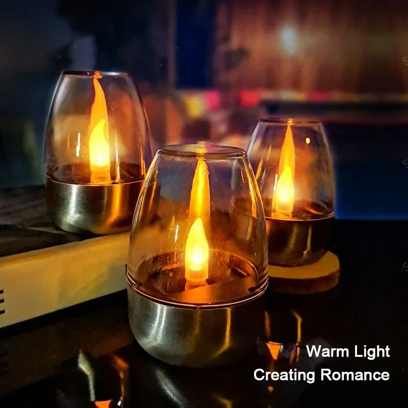 Halo Outdoor Lighting - LED Solar Candles Light Flameless Rechargeable