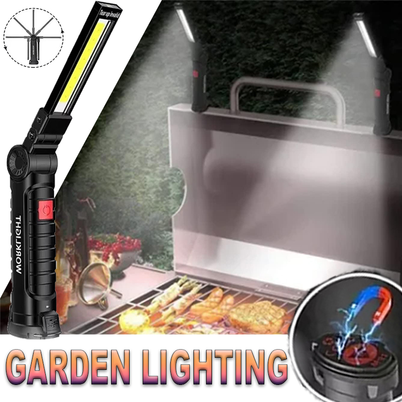 Outdoor Lighting Repair - Portable LED Flashlight with Magnetic Hook