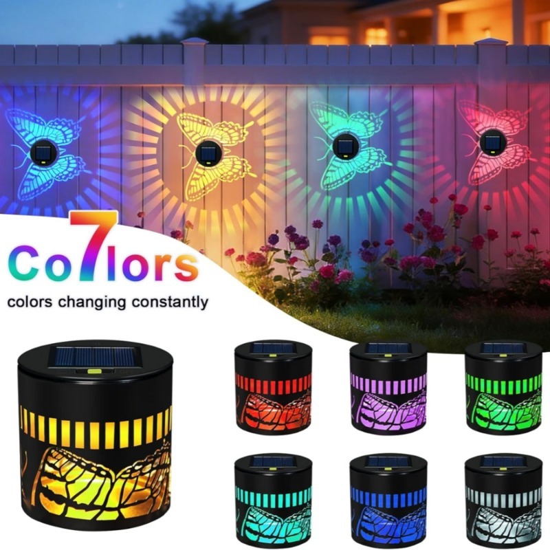 Solar Wall Sconce - Decorative Solar Butterfly Lights Garden Wall