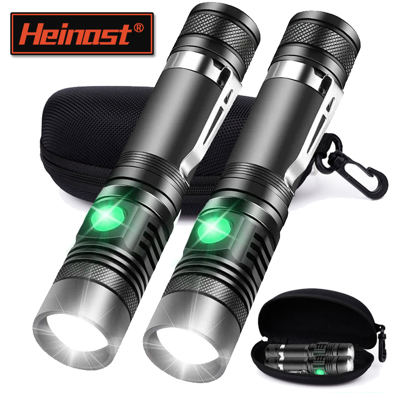 Outdoor Lighting For Home - Rechargeable T6 Handheld Flashlight Use 18650