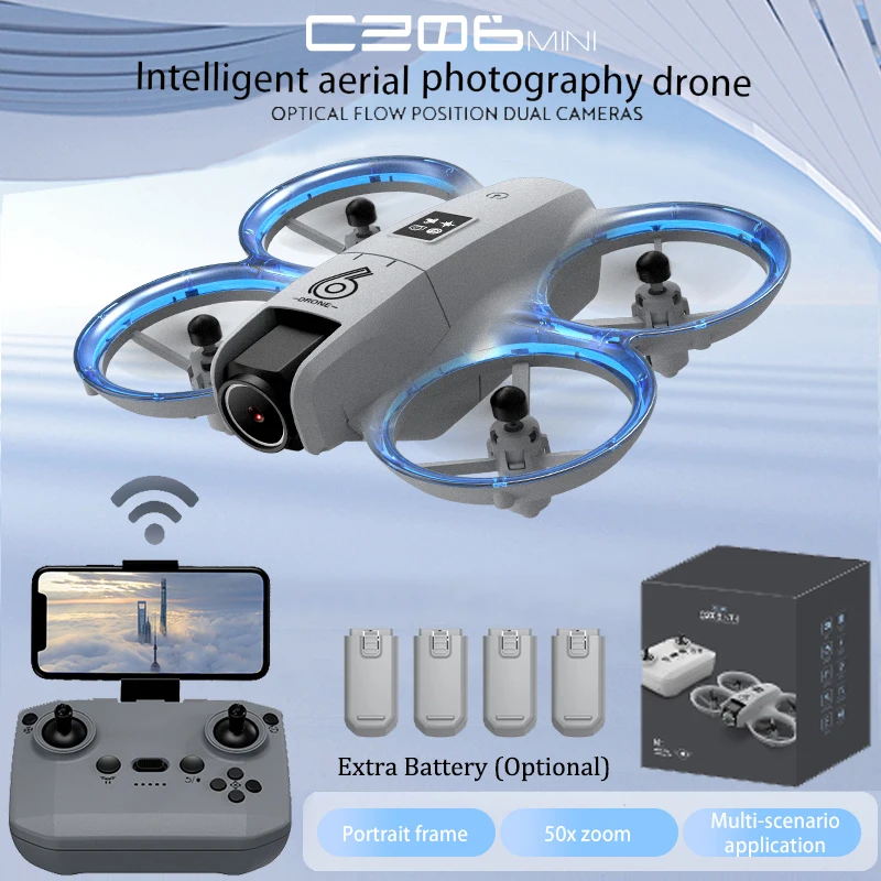 Outdoor Lighting Battery Operated - CZ06 Mini RC Quadcopter Drone -