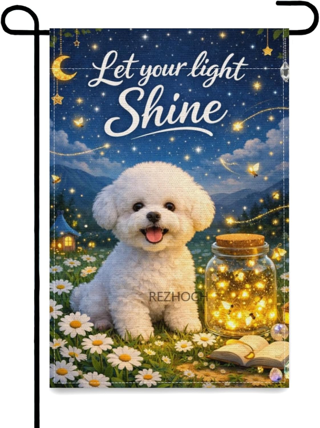 Outdoor Lighting For Your Yard - Funny Bichon Frise Garden Flag 12x18Inch