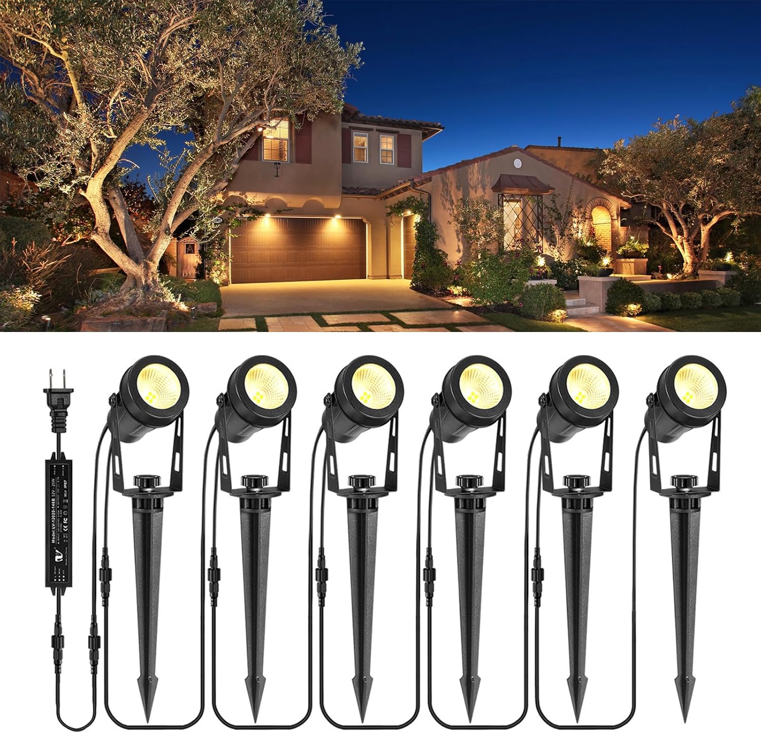 Outdoor Lighting Voltage - Low Voltage Landscape Lights 6 Pack,Spotlight