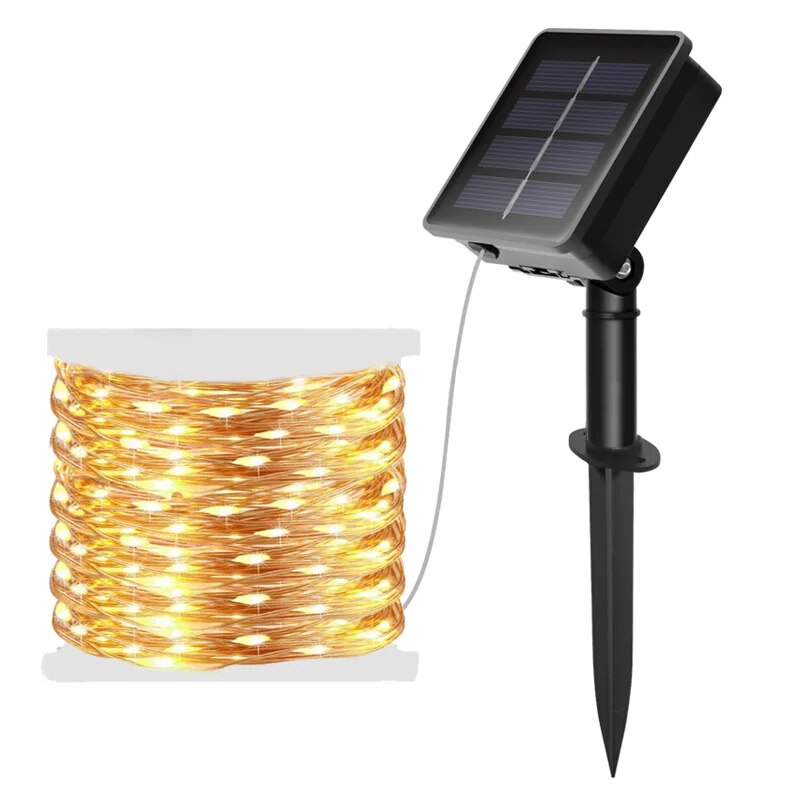 Solar Fairy String - 100 LED Solar Fairy Waterproof Copper