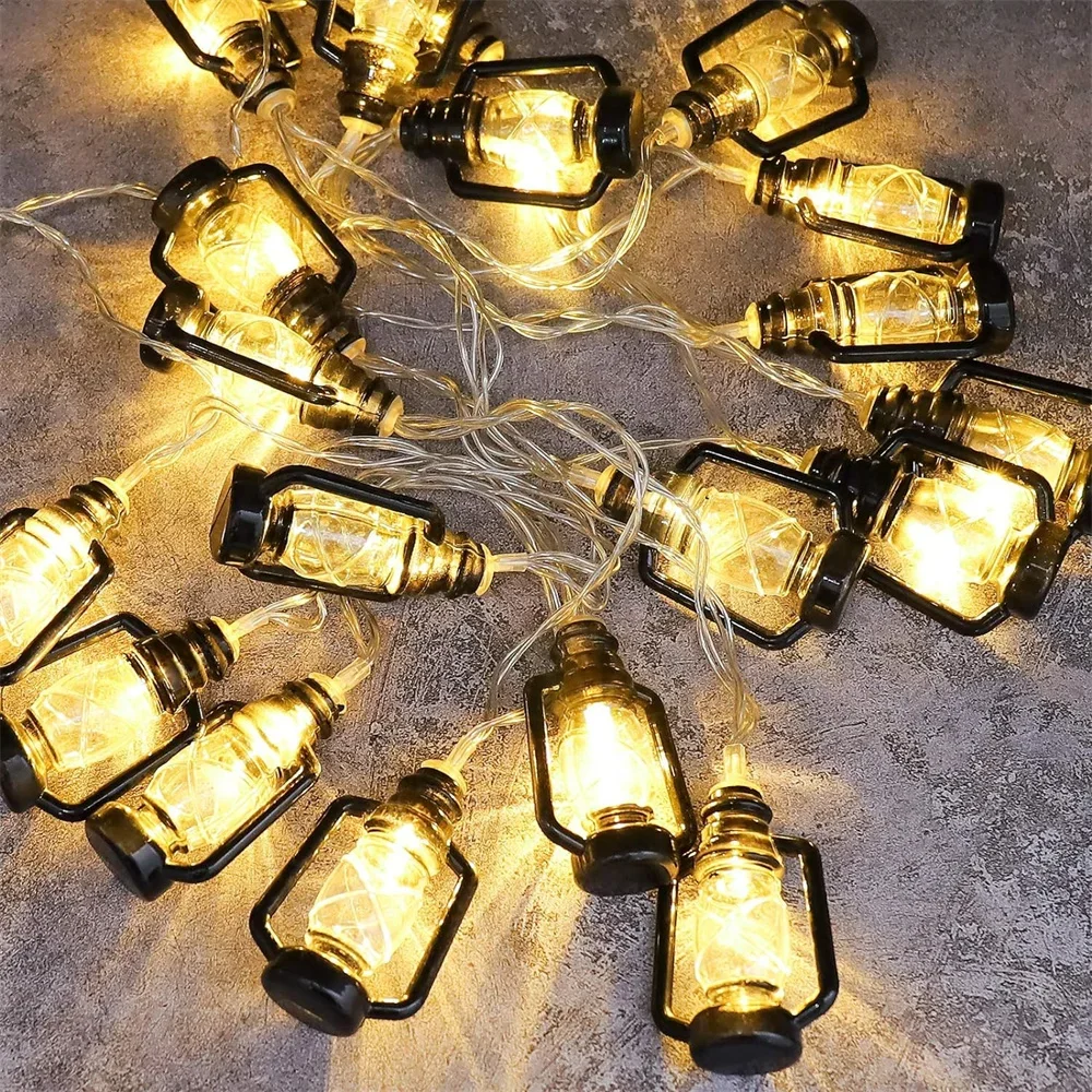 Solar Fairy String - Vintage Kerosene Lamp LED String Lights