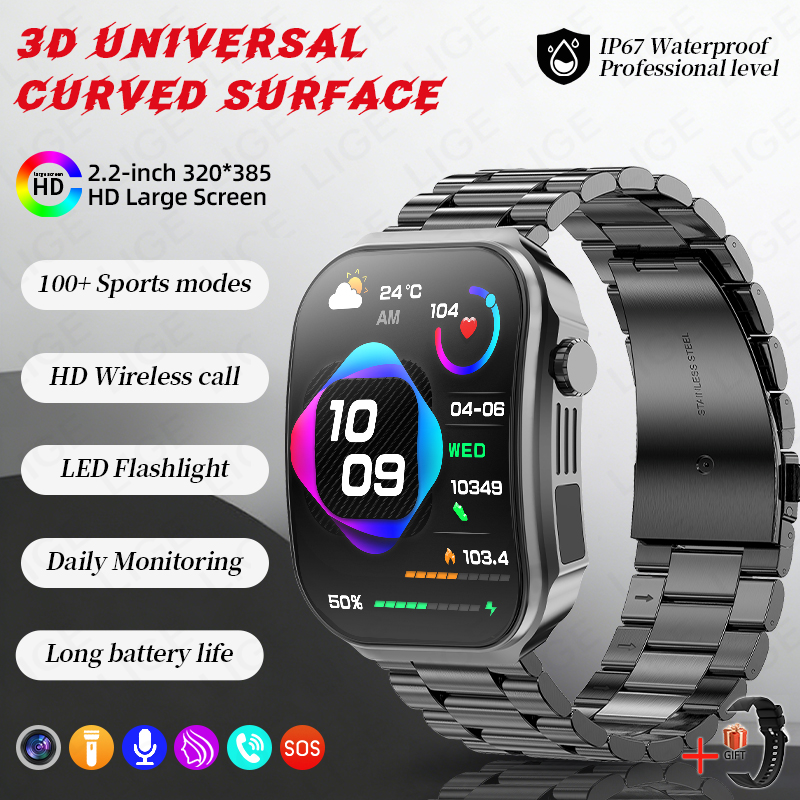 Outdoor Lighting Ip Rating - Men Smart Watch 3D Curved Screen