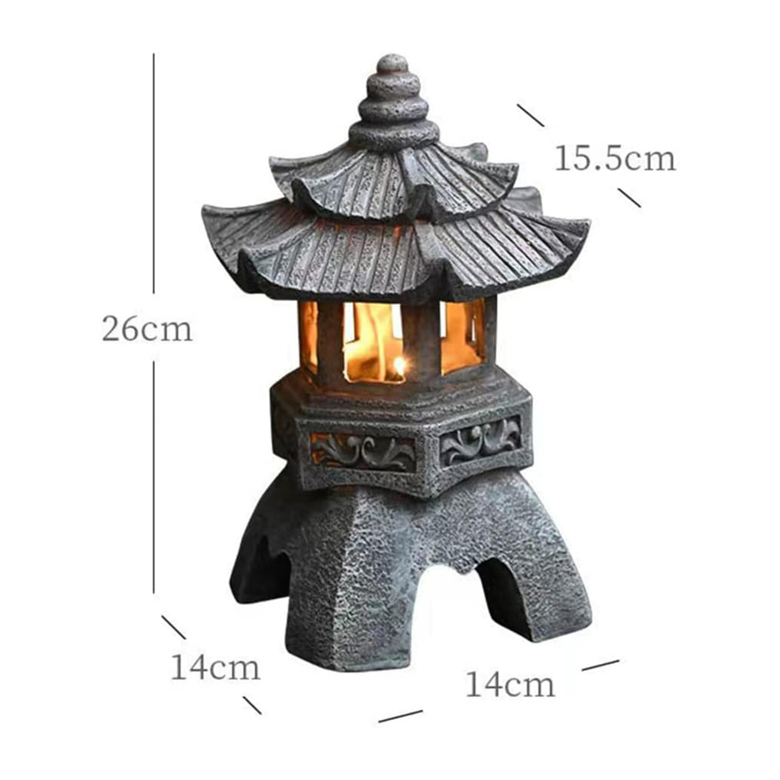 Pagoda Statues Outdoor Solar P - Outdoor Lighting Architectural 评论和价格