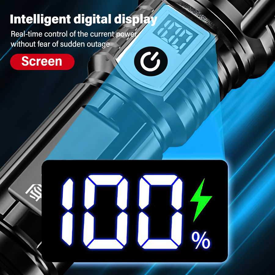 High Power 200000LM LED Flashl - Outdoor Lighting Battery 评论和价格