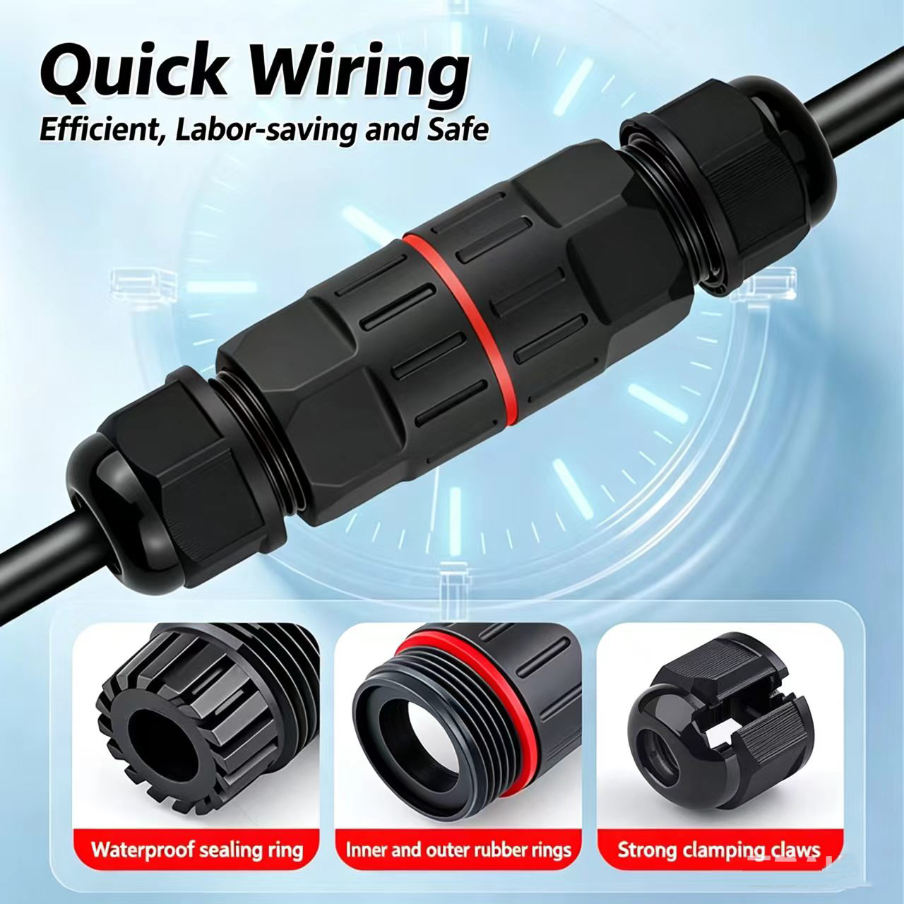 1Pc 2 Pin 3 Pin Wire Connector - Outdoor Lighting Voltage 评论和价格