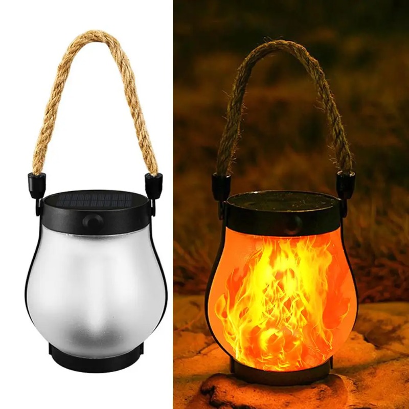 Solar Flame Lamp USB Rechargea - Halo Outdoor Lighting 评论和价格