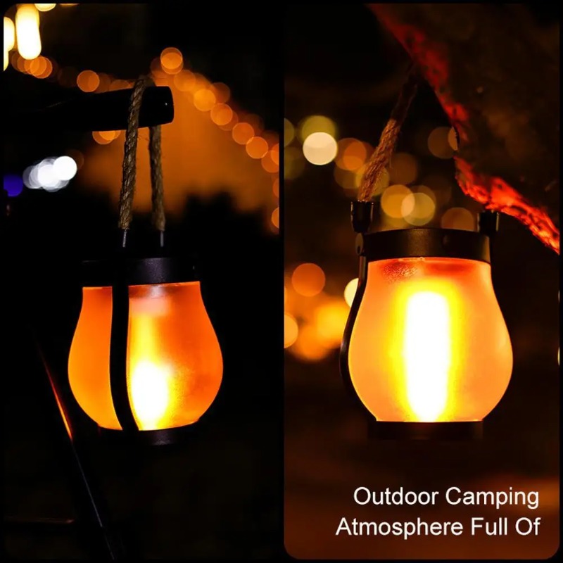 Solar Flame Lamp USB Rechargea - Halo Outdoor Lighting 评论和价格