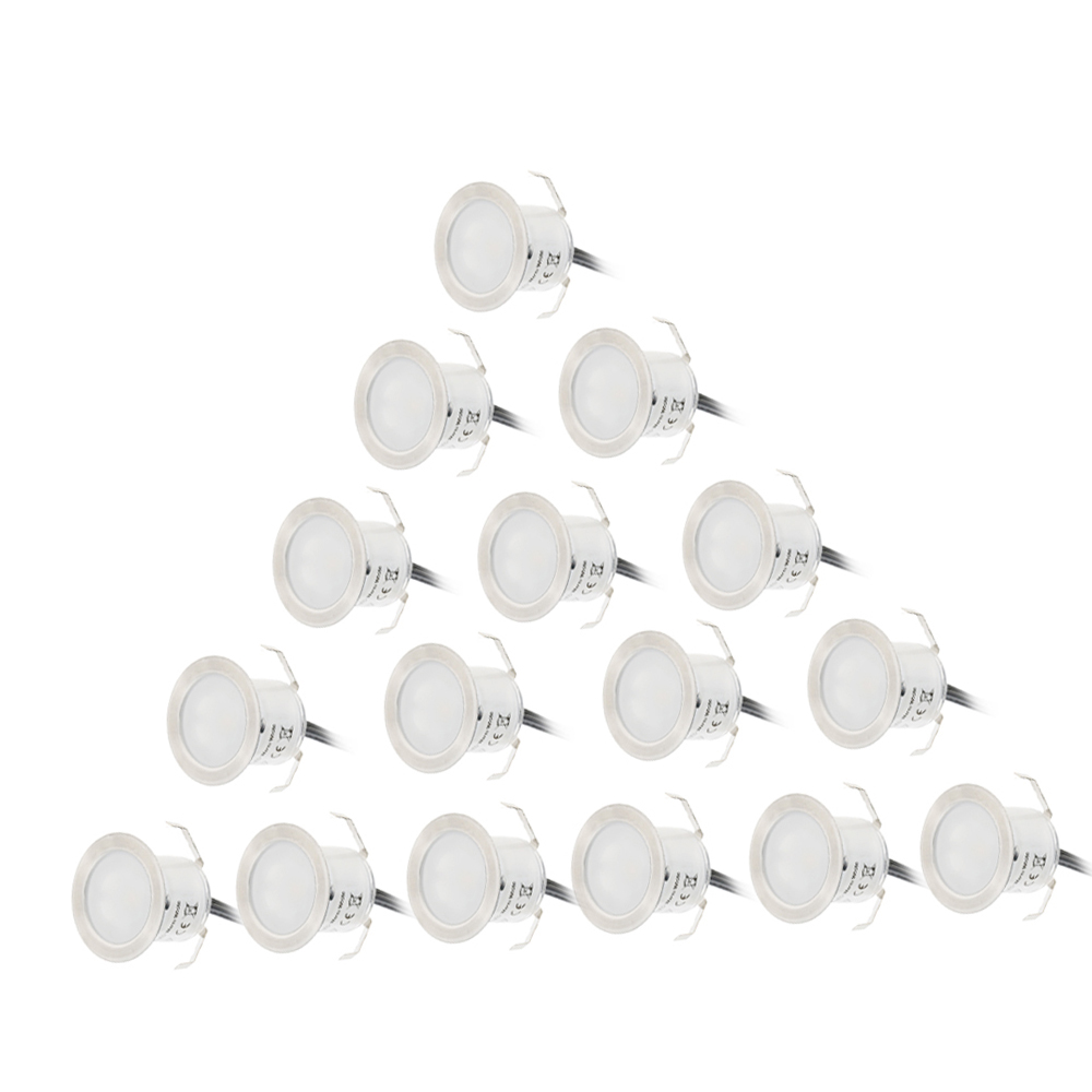 16PCS 0.6W High Bright Recesse - Outdoor Lighting Recessed 评论和价格