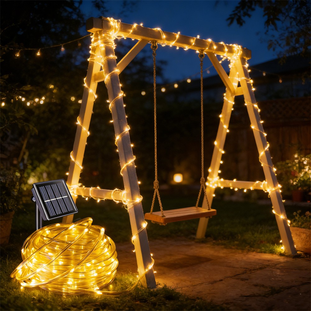 Solar Tube Rope Lamp Christmas - Solar Fairy String 评论和价格