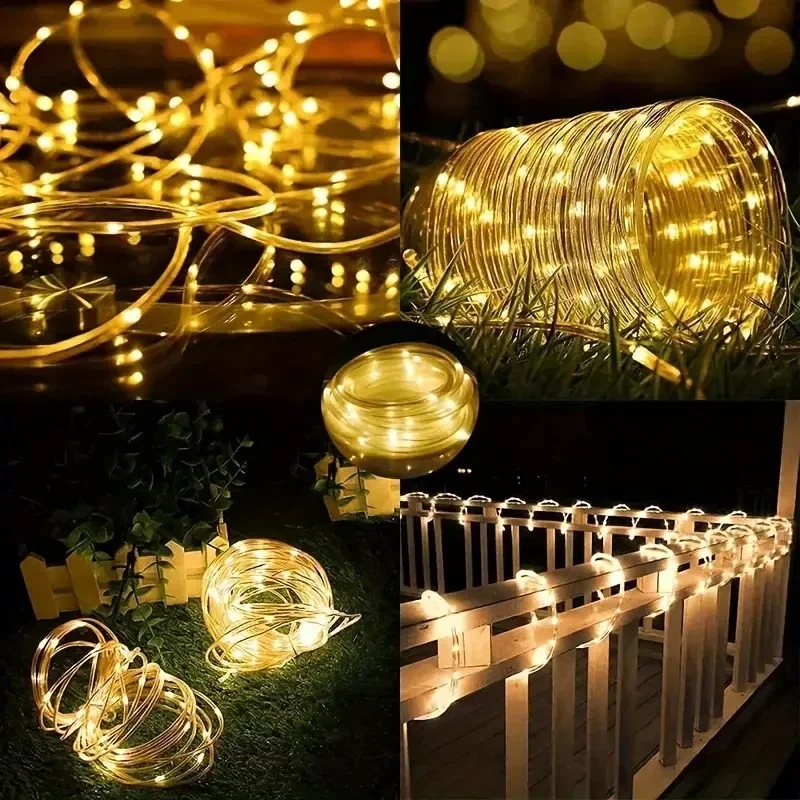 Solar Tube Rope Lamp Christmas - Solar Fairy String 评论和价格