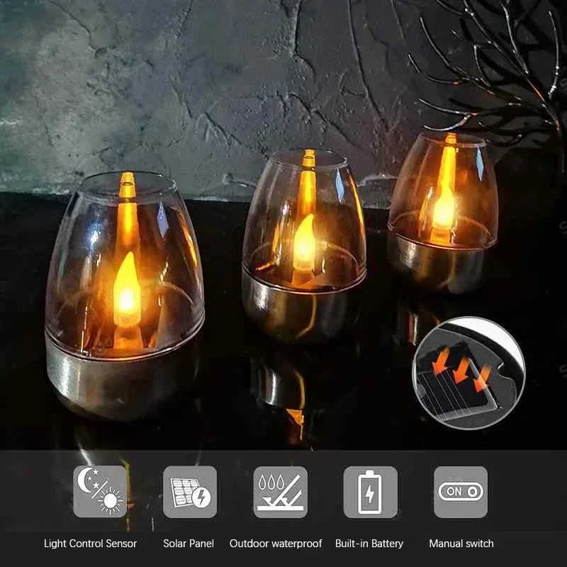 LED Solar Candles Light Flamel - Halo Outdoor Lighting 评论和价格