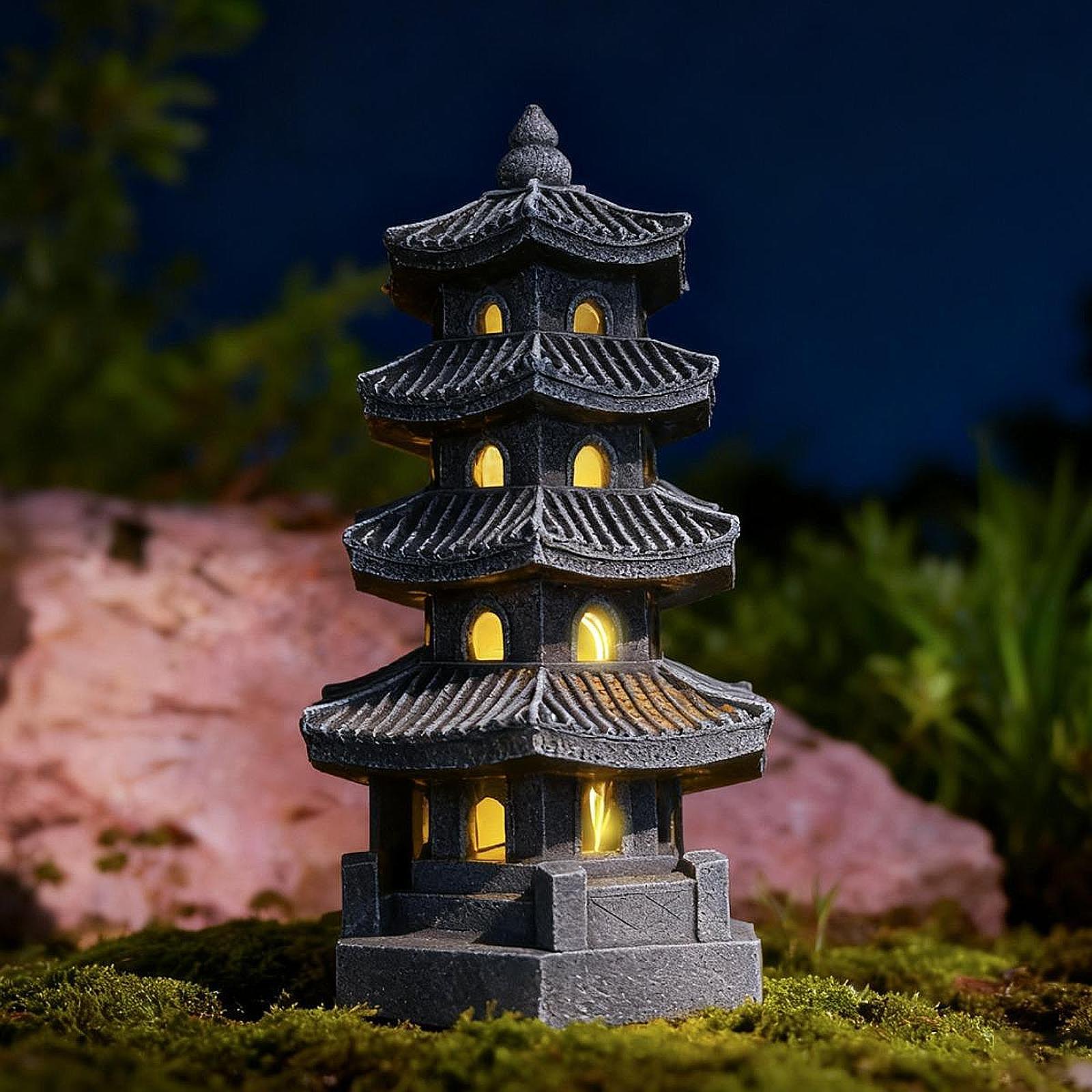 Solar Pagoda Lantern Garden St - Halo Outdoor Lighting 评论和价格