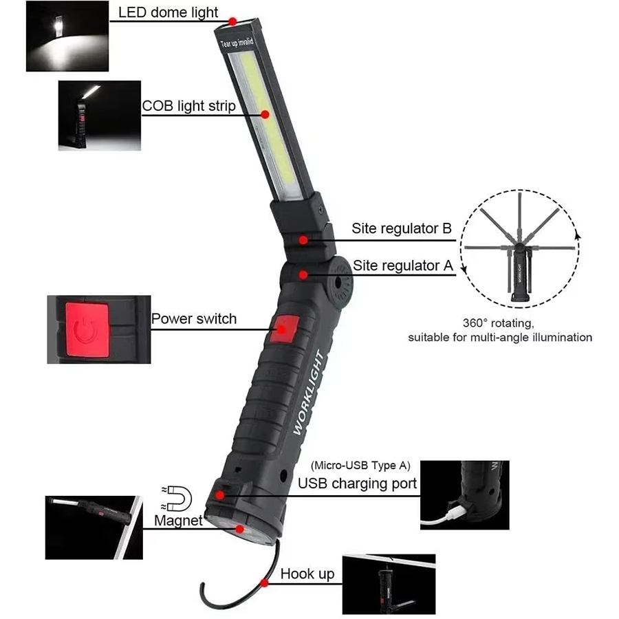 Portable LED Flashlight with M - Outdoor Lighting Repair 评论和价格
