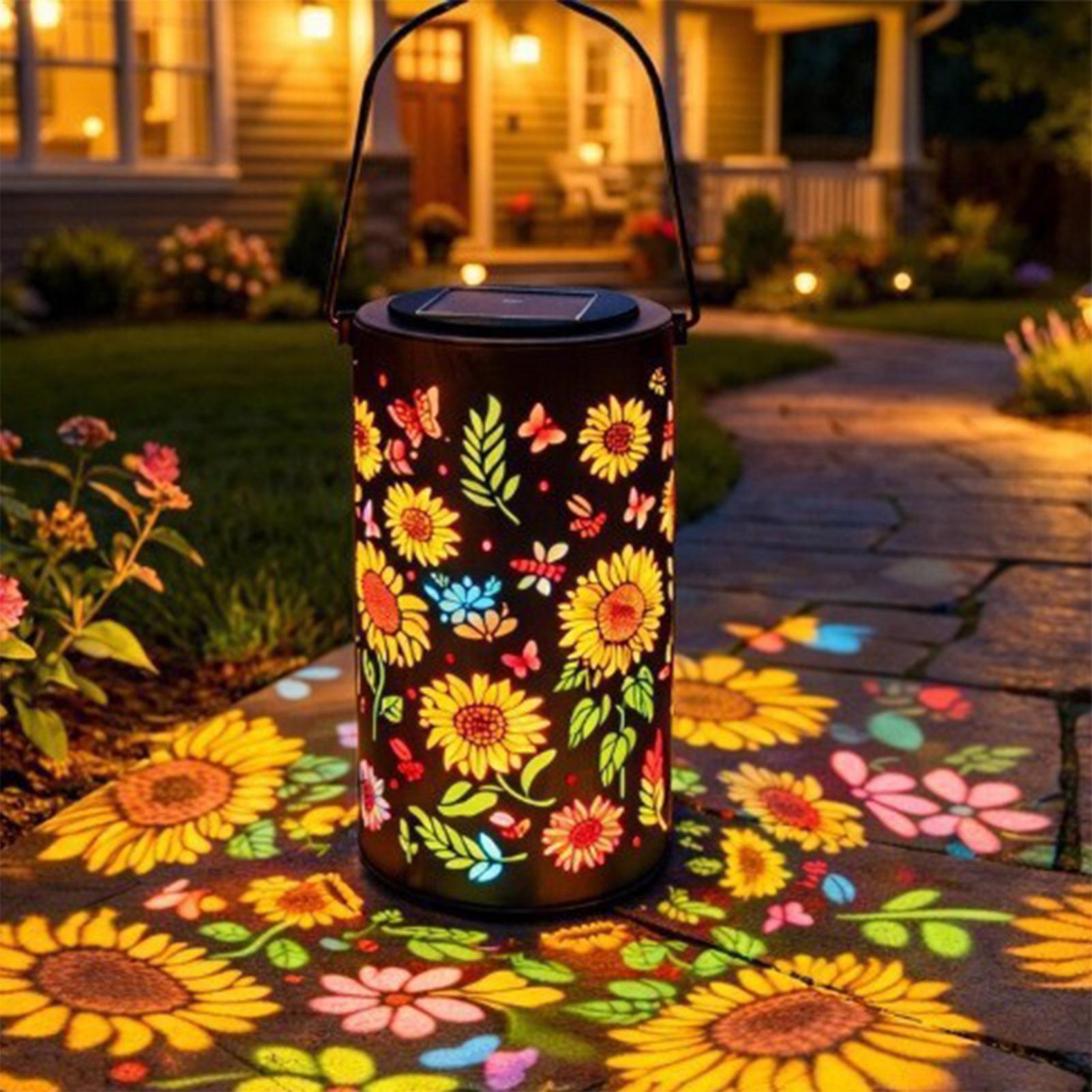 Sunflower Solar Lantern Weathe - Outdoor Lighting Battery 评论和价格