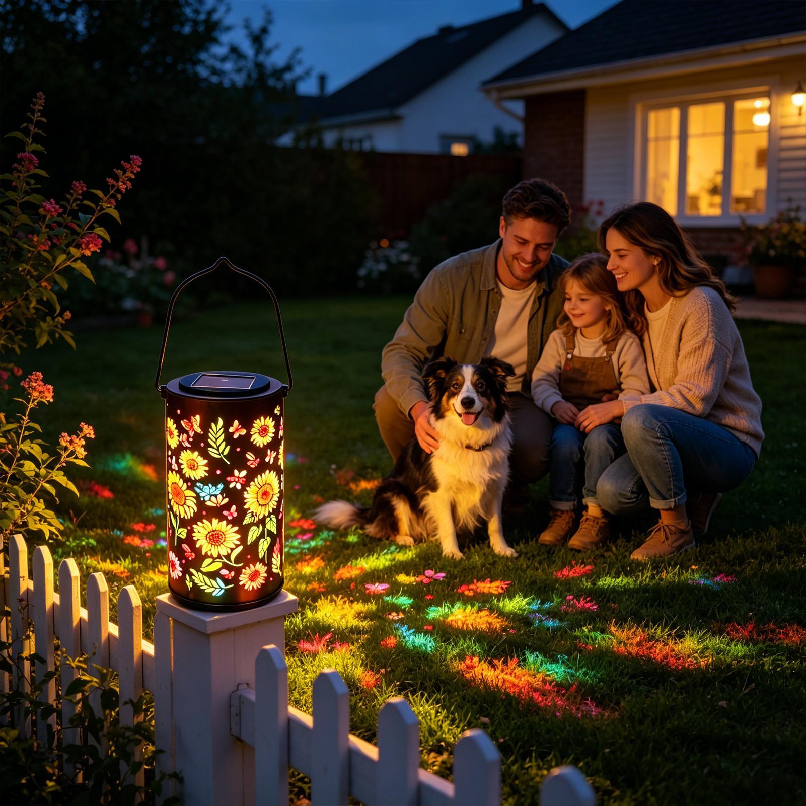 Sunflower Solar Lantern Weathe - Outdoor Lighting Battery 评论和价格