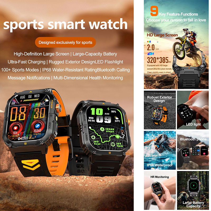 Military Smartwatch Outdoor Sp - Outdoor Lighting Ip Rating 评论和价格
