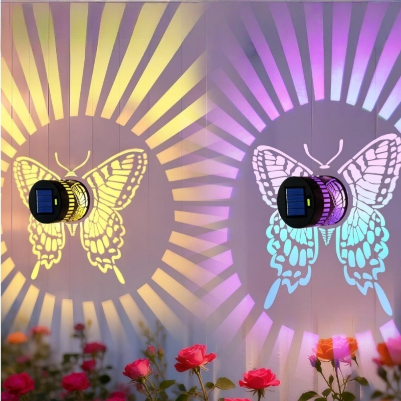 Decorative Solar Butterfly Lig - Solar Wall Sconce 评论和价格