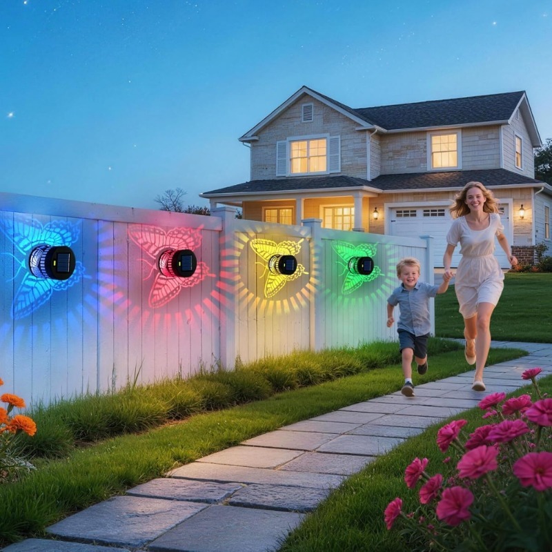 Decorative Solar Butterfly Lig - Solar Wall Sconce 评论和价格