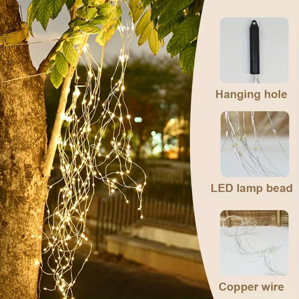3M600LED Solar Powered Willow  - Solar Fairy String 评论和价格