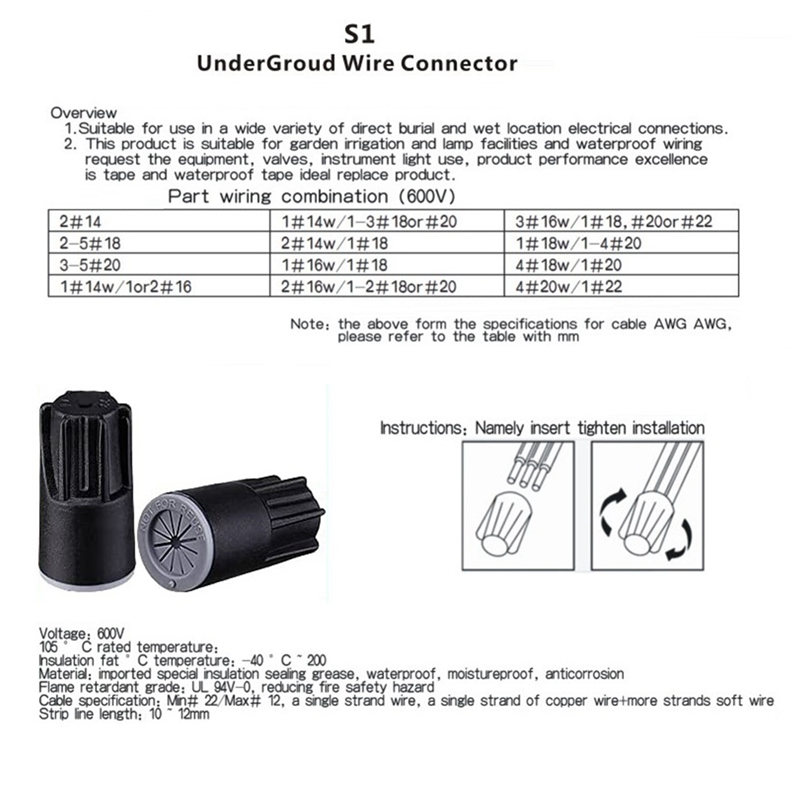 ABJA-Waterproof Wire Connector - Outdoor Lighting Voltage 评论和价格