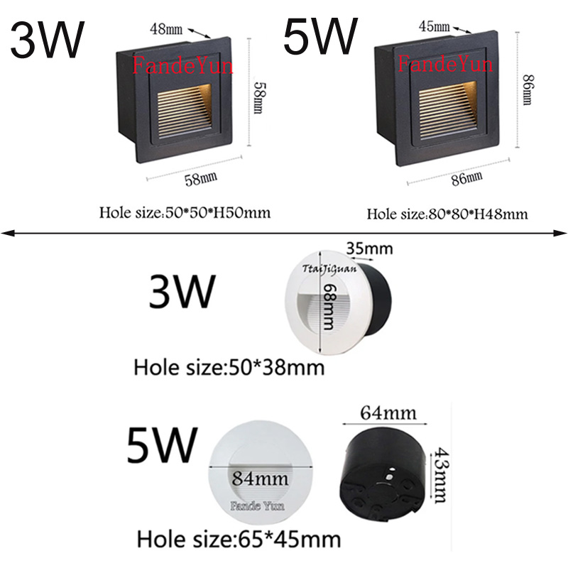 Dimmable 3W 5W Recessed LED Ou - Outdoor Lighting Recessed 评论和价格