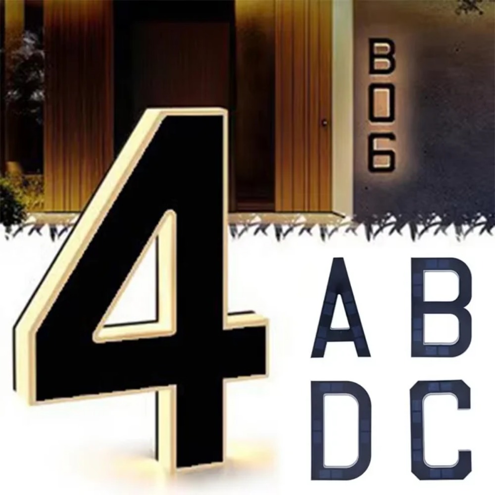 New Solar Address Sign LED Hou - Solar Wall Sconce 评论和价格