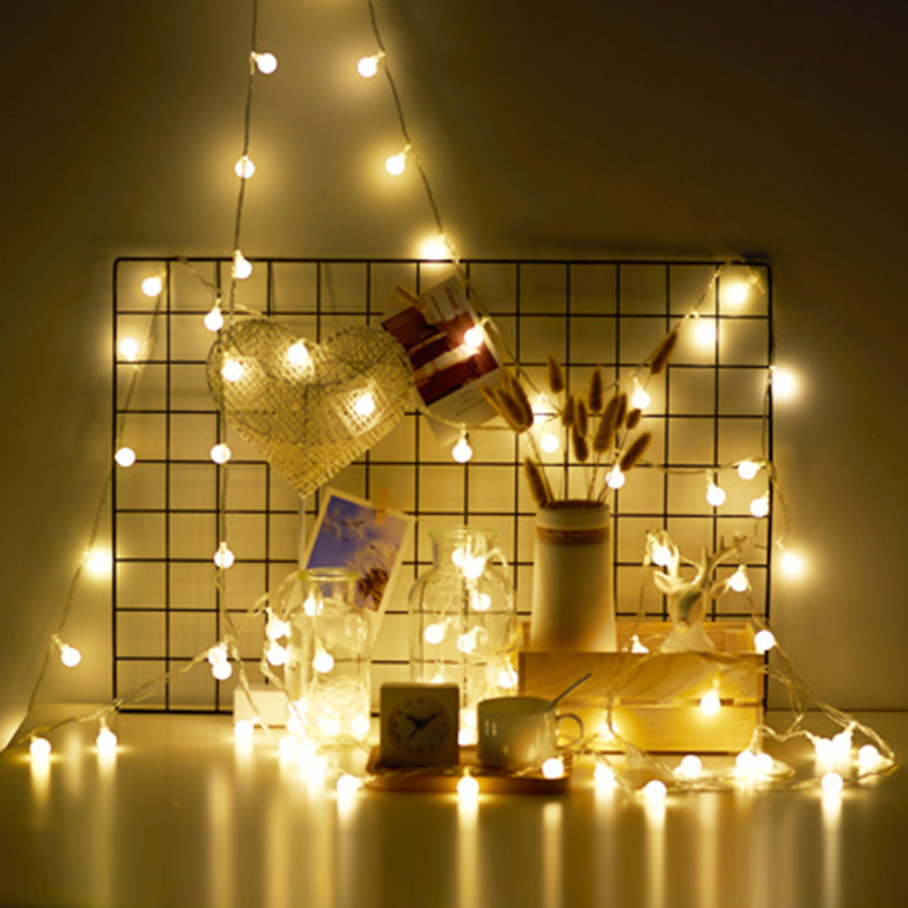 3M/6M/10M Ball LED String Ligh - Outdoor Lighting Battery Operated 评论和价格