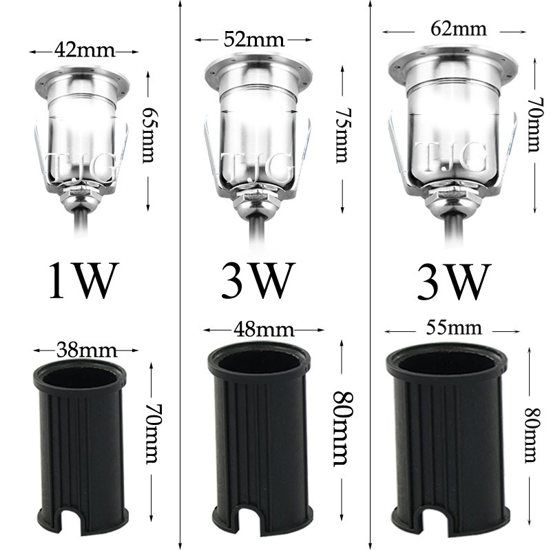 IP68 DC12V 220V 3W Outdoor Lig - Outdoor Lighting Recessed 评论和价格