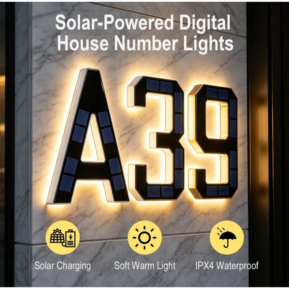 New LED Solar House Number Lig - Outdoor Lighting Architectural 评论和价格