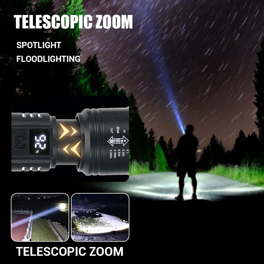 9900LM Powerful LED Flashlight - Outdoor Lighting Battery Operated 评论和价格