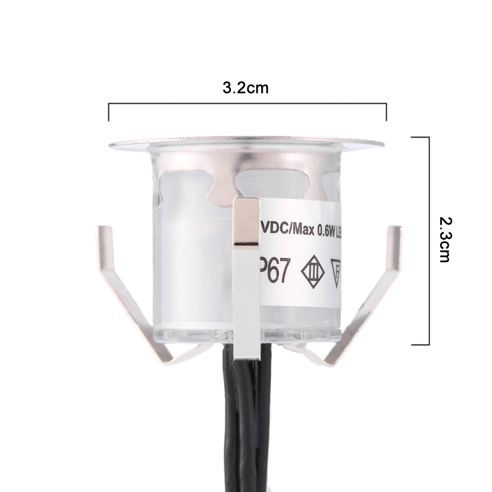 10PCS 32mm LED Deck Lights 0.6 - Outdoor Lighting Recessed 评论和价格