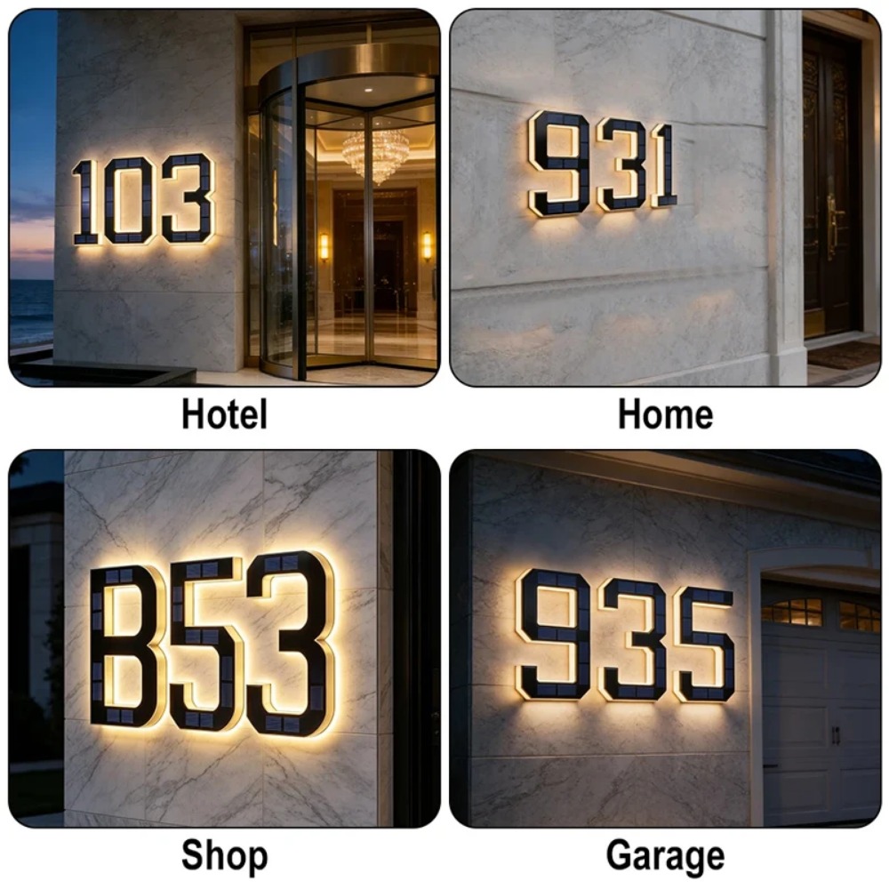 Waterproof Solar House Number  - Solar Wall Sconce 评论和价格