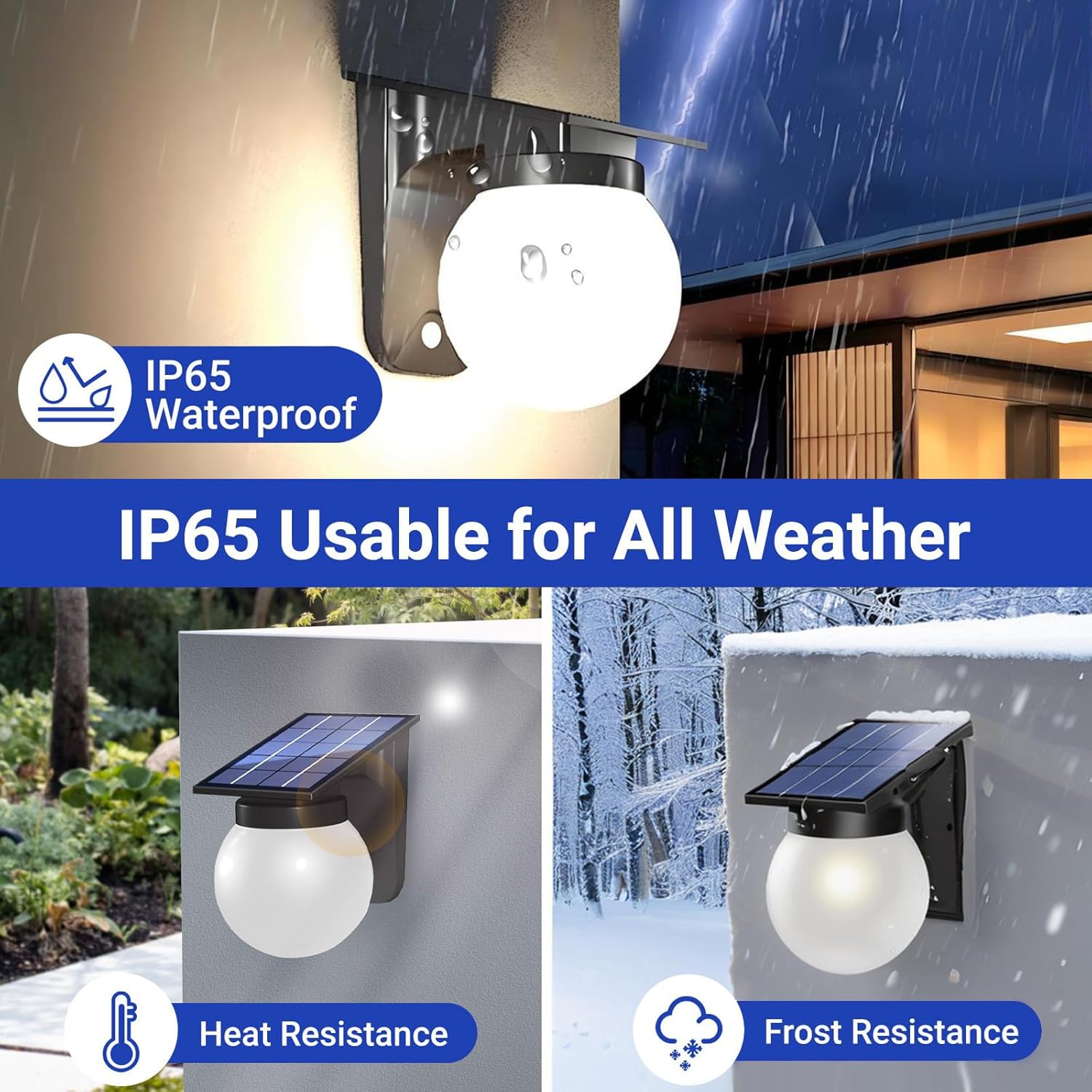Solar Sphere Wall Lights Outdo - Solar Wall Sconce 评论和价格
