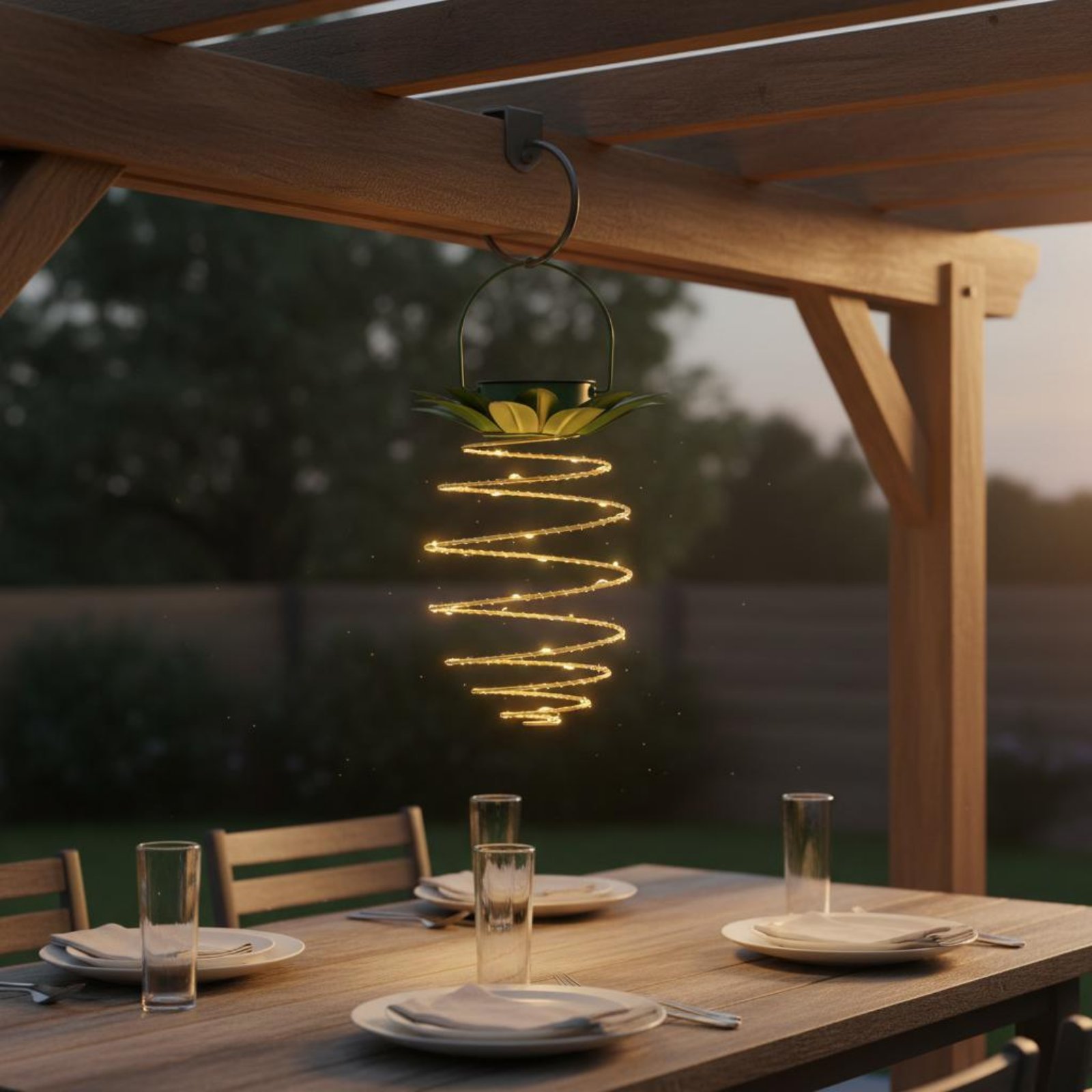 2 Pieces Solar Pineapple Lamp  - Outdoor Lighting Design 评论和价格