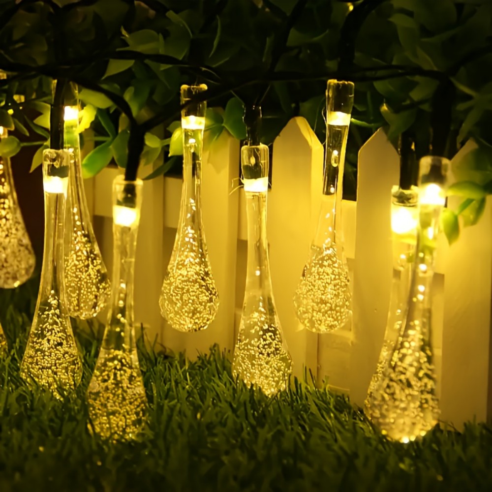 1pc Solar-Powered LED Teardrop - Solar Wall Sconce 评论和价格