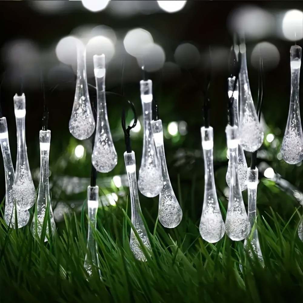 1pc Solar-Powered LED Teardrop - Solar Wall Sconce 评论和价格