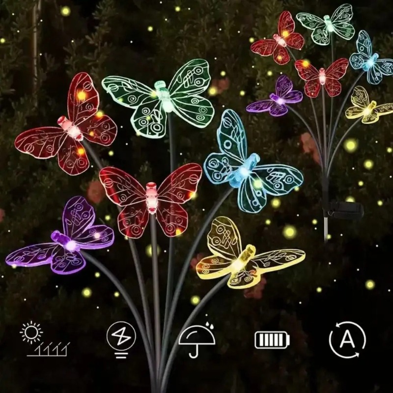 Solar Powered Butterfly Lights - Outdoor Lighting Battery 评论和价格