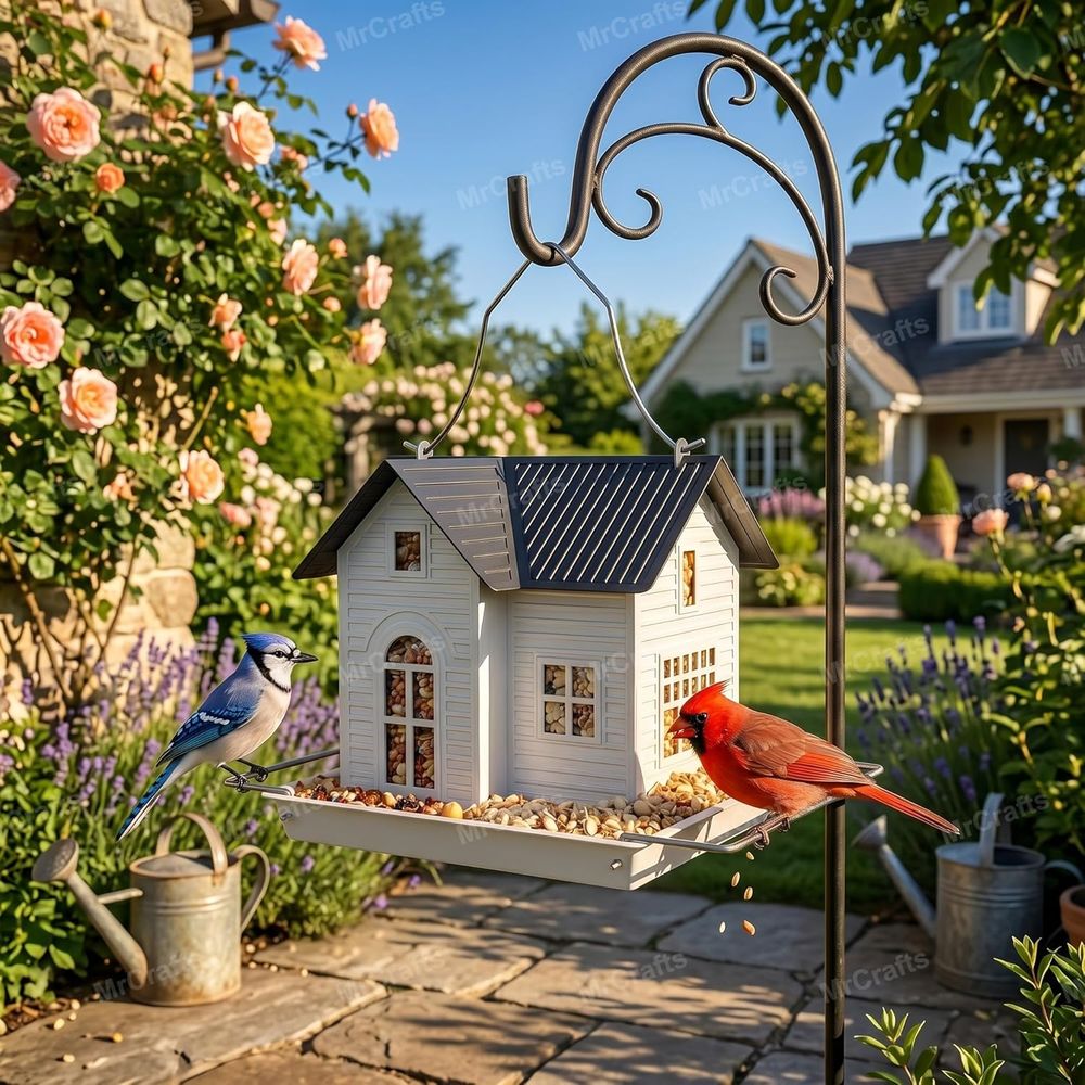 Hanging Metal Bird Feeder with - Outdoor Lighting Unique 评论和价格