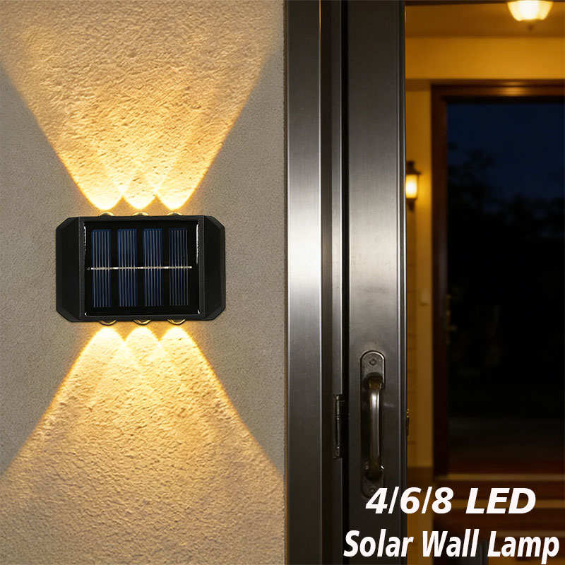 4/6/8 LED Solar Outdoor Light  - Solar Wall Sconce 评论和价格