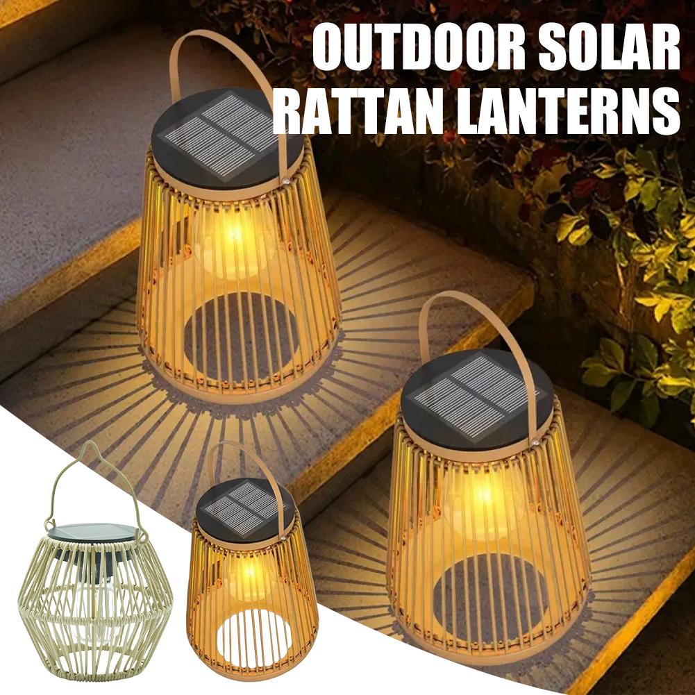 IP65 Waterproof Solar Rattan L - Outdoor Lighting Lamps 评论和价格