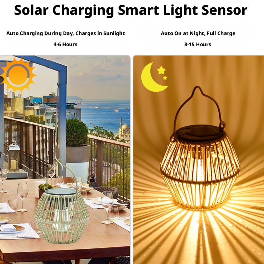 IP65 Waterproof Solar Rattan L - Outdoor Lighting Lamps 评论和价格