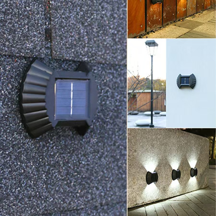 Solar Wall Light 2/8LED Waterp - Outdoor Lighting For Your Yard 评论和价格