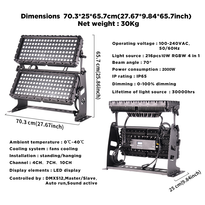 MSDouble Led City Color 2000w  - Outdoor Lighting Architectural 评论和价格