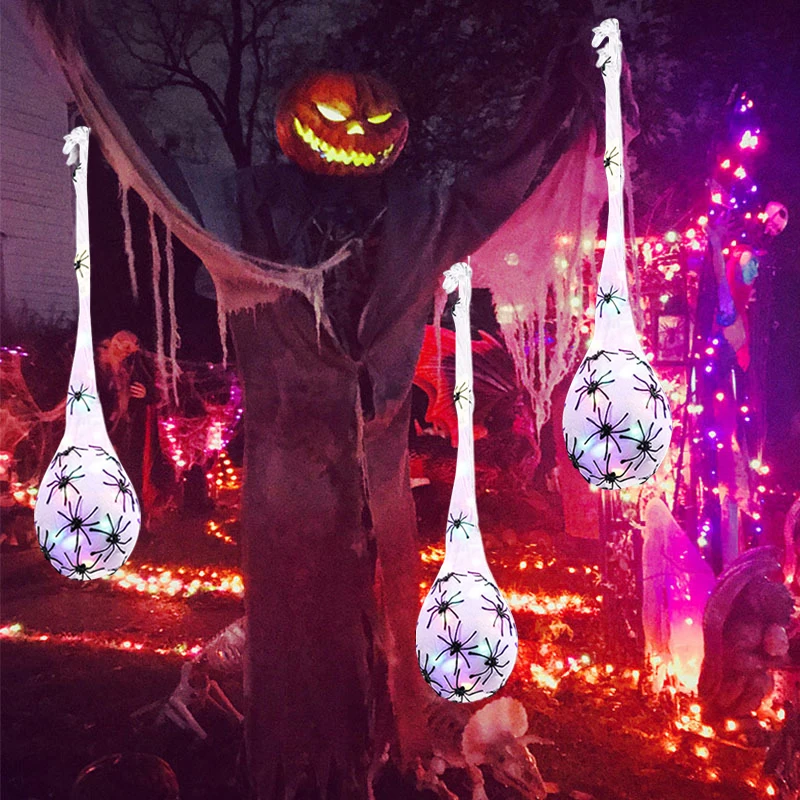 3pcs Halloween Glowing Spider  - Outdoor Lighting Event 评论和价格